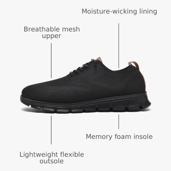 BREEZE MEN\'S LIGHTWEIGHT BUSINNES CASUAL LACE-UP OXFORDS SIZE EU47(US 13) main image 10